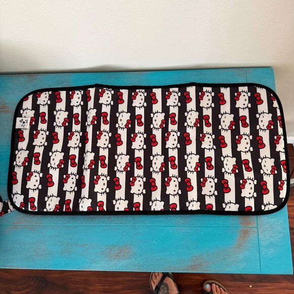 Ju-Ju-Be X Hello Kitty Red Polka Dot & Striped Backpack Diaper Bag w/ Mat - Picture 10 of 13
